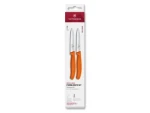 VICTORINOX Swiss Classic Kuchynský nôž 10 cm set 2 ks oranžová / rovné a vrúbkované ostrie (6.7799.2C1)