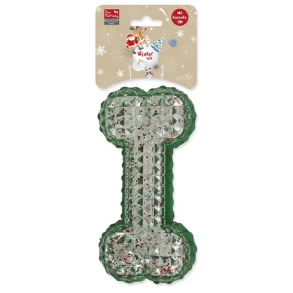 DOG FANTASY Hračka Winter Tale kosť / Pískacia / Guma / 15 cm (454-862464)