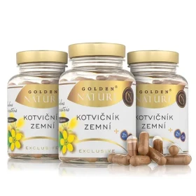 Golden Nature Exclusive Kotvičník zemný 90% + Zinok + Selén 300 cps. (3x100 cps) (GN2100035)