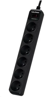 CyberPower B0620SC0-FR čierna / Prepäťová ochrana / 6 zásuviek / vypínač / 1.8 m (B0620SC0-FR)
