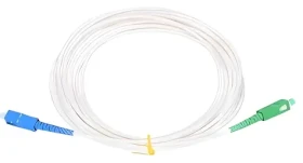 OEM / Patch kábel optický / SC/ APC-SC/UPC / simplex / 9/125 OS2 / 5m / biely, armovaný 3 mm LSZH (0413)