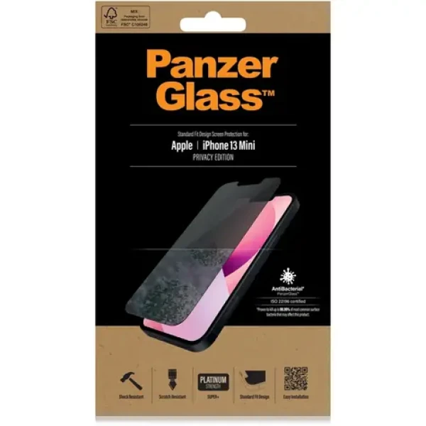 PanzerGlass Privacy AB Standard Fit Tvrdené sklo pre Apple iPhone 13 mini číra (5711724127410)