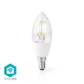 Nedis SmartLife LED žiarovka / Wi-Fi / E14 / 400 lm / 5 W / Teplá biela / 2700 K / Sklo / Android iOS / Sviečka / 1 ks (WIFILF10WTC37)