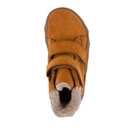 Detské zimné barefoot topánky ZERU TEX FURRY Cognac Froddo G2110151-2 - 22