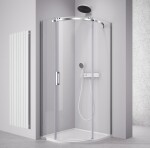 POLYSAN - THRON ROUND štvrťkruhová sprchová zástena 900x900, číre sklo, pravá TL2690R-5005