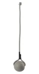 Huhubamboo Loptička na šnúre šedý M / Hračka pre psov / Pláva / EVA (355862)
