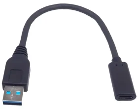 PremiumCord / Redukcia USB / USB-A (M) - USB-C (F) / USB 3.2 Gen 2 / 10 Gbps / 60 W / 20 cm (kur31-17)
