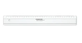 Staedtler Pravítko Plexiglas 30 cm transparentné / Pravítko / tušová hrana / zaoblené hrany (562 04-30F)