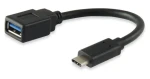 Equip čierna / Adaptér / USB-C - USB-A OTG / 5 Gbps / 0,15 m (133455)