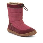 Dievčenské zimné barefoot snehule UP TEX SNOW WOOL Bordeaux G3160249-4 - 34