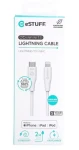 ESTUFF INFINITE (GRS) biela / Kábel / Lightning - USB-C / MFI / 2 m (ES602270)
