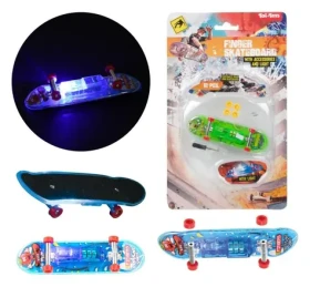 TEDDIES Prstový skateboard so svetlom