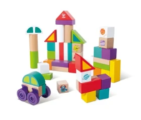 Hape Drevené kocky - Príšerky z vesmíru