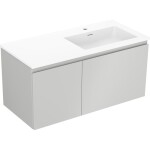 MEXEN/S - Orio kúpeľňová skrinka 100 cm s umývadlom Otis pravá, 1S, 1D, sivá mat/biela mat 91A13-10047-3-BBFF62-W18P01