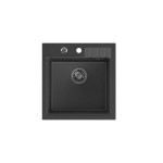 Dřez Quadron PETER110 černá nerez elem HCQP5052CZK PETER110BLNRZ