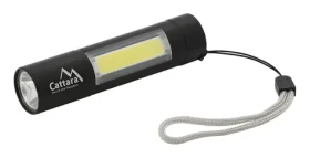 Cattara Svietidlo vreckové LED 120lm nabíjacie / CREE XP-E LED + COB LED / 3.7V 400 mAh / micro USB (13163)
