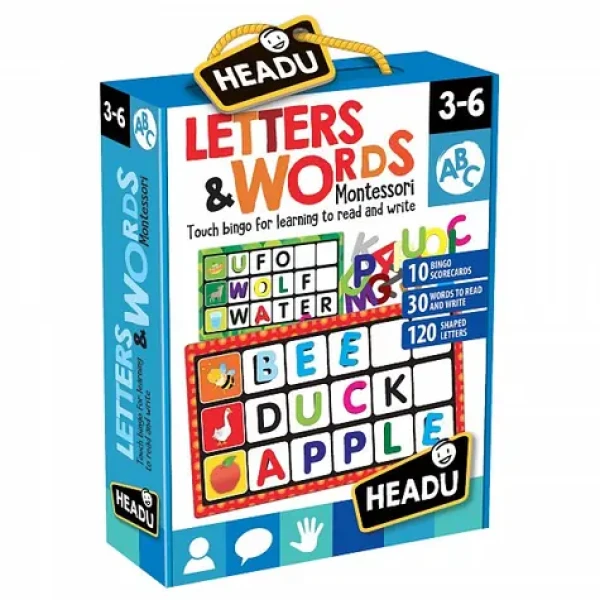 HEADU EN: Montessori - Bingo - Písmená a slová