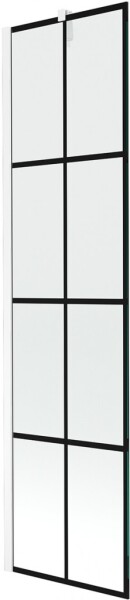 MEXEN/S - Next vaňová zástena FIX 50 x 150, čierna dekor, biela 895-050-000-00-77-20