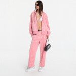 Mikina Playboy x FTSHP Girls Velvet Hoodie Pink L