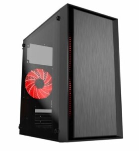 Gembird CCC-FORNAX-960R Fornax 960R čierna / micro-ATX / 3x 120 / 2x USB3.0 / bez zdroja / priehľadná bočnica (CCC-FORNAX-960R)