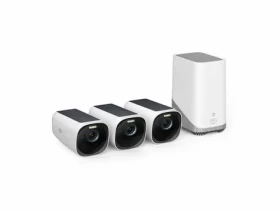 Anker Eufy S330 biela / Vonkajšia IP kamera so solárnym nabíjaním / 3x kamera + jednotka HomeBase 3 / 4K (T88723W1)