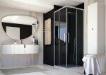 FORTE - Obdĺžnikový sprchovací kút ESSENCE A1FS 90x80 cm BEA12SXA1+BEA13DXA1
