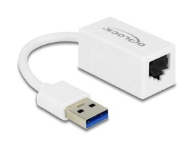 DeLock Adaptér Super Speed USB Typ-A (M) - Gigabit LAN 10/100/1000 Mbps biela / USB 3.2 Gen 1 / kompaktný (65905)