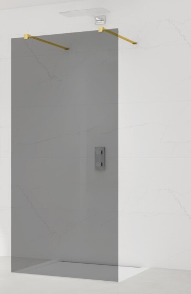 Sprchová zástena Walk-in 100 cm SAT vo farbe profilu zlatá SATBWI100KSZAVZ SATBWI100KSZAVZ