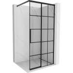 MEXEN/S - Rox Sprchová zástena WALK-IN pravá 90 x 200, čierna kratka 8 mm, čierna 8C2-090-003-70-77-P