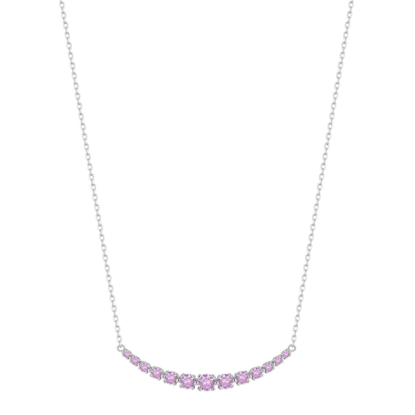 Brosway Elegantný náhrdelník zo striebra Fancy Vibrant Pink FVP116