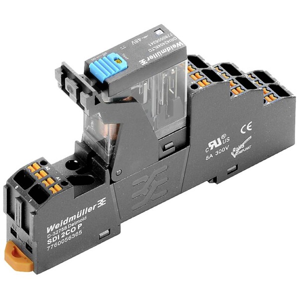 Weidmüller DRIKITP 24VDC 2CO LD/PB reléový modul, 24 V/DC, 5 A, 2 prepínacie, 10 ks; 2576190000