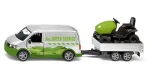 Siku Model VW T6 s prívesom a záhradným traktorom