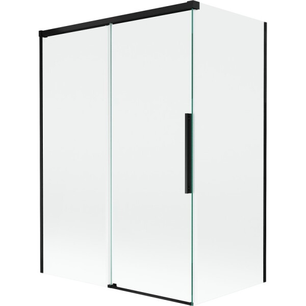 MEXEN/S - Rox vaňová zástena 2-krídlová posuvná 120 + 70 x 150, transparent, čierna 8C9-120-070-70-00
