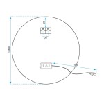 REA - Zrkadlo LED 70cm FFJ70 HOM-02823