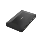 HAMA USB 2.0 húb čierna / USB hub / 4 porty / 480 Mbit / s / s napájacím adaptérom (00200122)