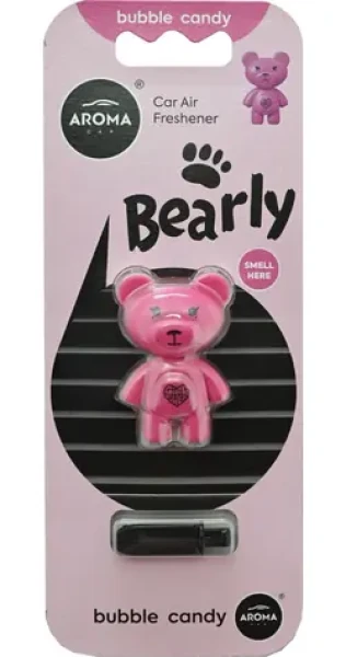Bearly Osviežovač do auta Bubble Candy / Osviežovač do auta / Vôňa bublinková guma / ružová (am5981)
