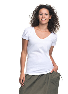 Dámka hlenka/košieľka V-neck 22200 bílá S