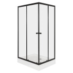 KERRA - Sprchovací kút Olga čierna SQ 100x100 (bez vaničky) 5907548125927