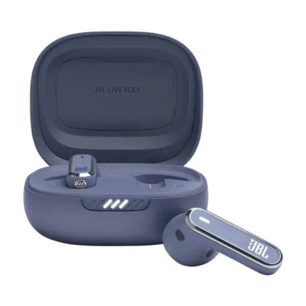 JBL Live Flex modrá / Bezdrôtové slúchadlá do uší / mikrofón / Bluetooth 5.3 / IP54 (LIVEFLEXBLU)