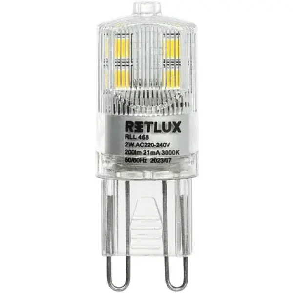 Retlux RLL 468 LED mini žiarovka G9 2W / 200 lm / 3000K (8590669350056)