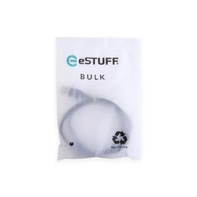 ESTUFF INFINITE (GRS) čierna (ES605180-BULK) / Kábel / USB-C - USB-A / 1 m / 60 W / GRS recyklovaný plast (ES605180-BULK)