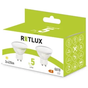Retlux REL 36 LED GU10 2x5W / 425 lm / 3000K - teplá biela / 2ks (8590669334506)