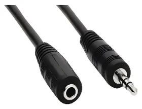 OEM Predlžovací kábel Jack 3,5 mm čierna / Audio kábel / Jack 3,5 mm (M) - Jack 3,5 mm (F) / 10 m (11.99.4359)