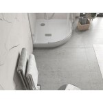 MEXEN - Flow+ Sprchová vanička štvrťkruh 90 x 90, biela lesk 46Q109090H