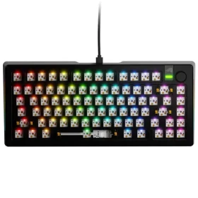 Glorious GMMK 3 Pre 75% barebone ANSI čierna / herná 75% TKL / USB-C / bez spínačov / ANSI layout / RGB / 1.4m (GLO-KB-GMMK3-PRO-75-BB-W-BLK-US)
