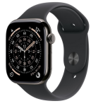 Apple Watch 11 GPS 42mm Slate Titanium Sport Band S/M black (MEQT4MP-A)