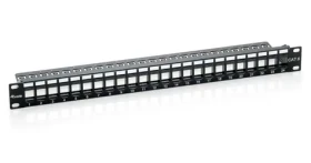 Equip 24x Keystone UTP čierna / Patch panel / 1U / Cat6 / LSA/110 (769224)