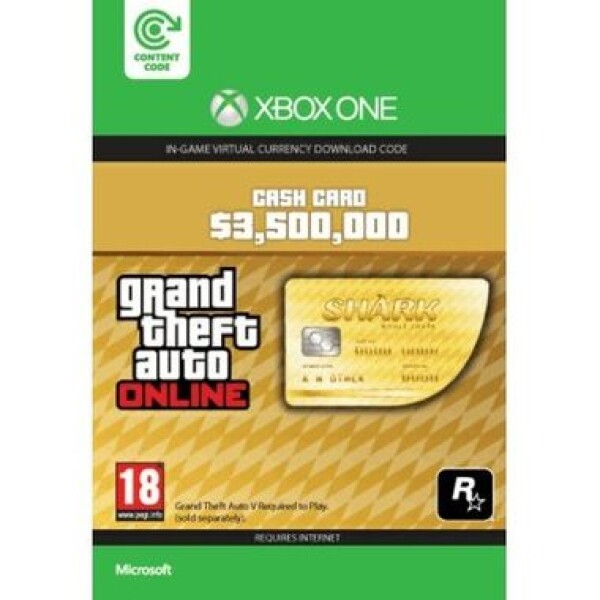 XONE Grand Theft Auto Online: Whale Shark Cash Card / Elektronická licencia / Herná mena (7F6-00004)