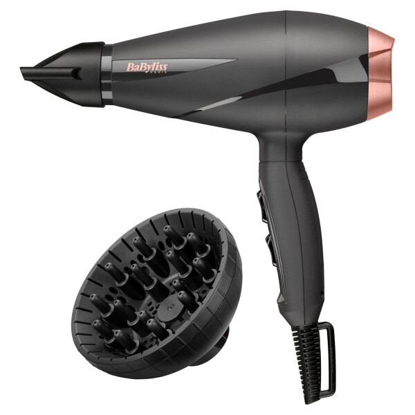 Babyliss 6709DE čierna / sušič vlasov / 2100 W / 3 teploty / 2 rýchlosti / rýchlosť vzduchu 106 kmh / ionizér (6709DE)