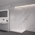 CERANO - Sprchová zástena Walk-in Onyx Round Ľ/P - 8 mm - okrúhla vzpera - chróm, ryhované sklo - 160x200 CER-8050BD322